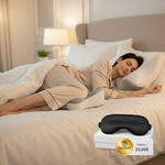 Pack Sommeil Sans Douleurs : Oreiller orthopédique + Coussin genoux + Masque offert